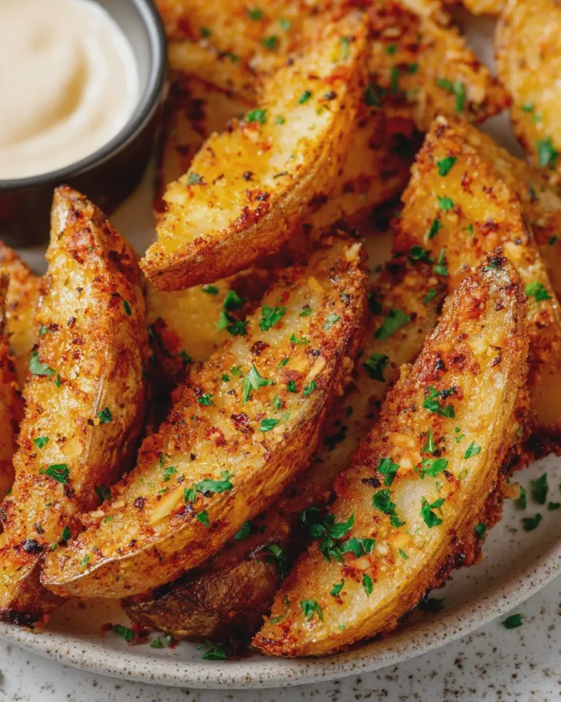 Baked Garlic Parmesan Potato Wedges