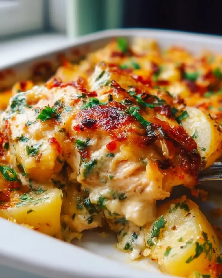 Cheesy Chicken and Potato Bake