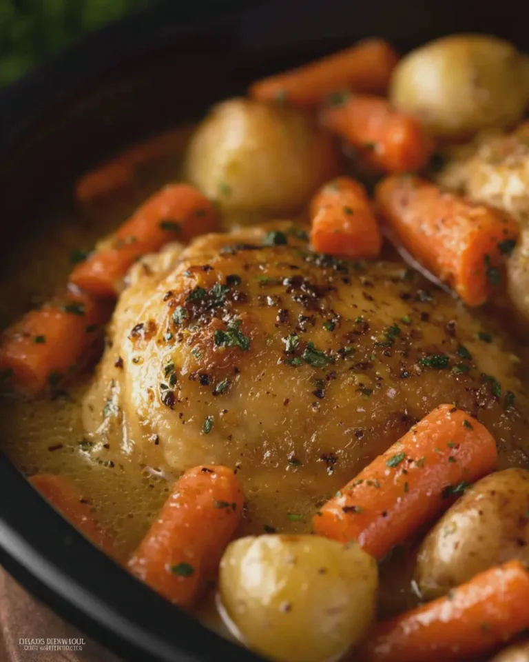 Crockpot Honey Ranch Chicken, Baby Carrots & Buttery Potatoes