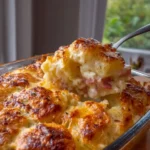 Cheesy Chicken Ham and Potato Bake
