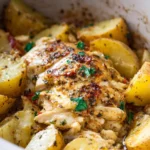 Crockpot Garlic Parmesan Chicken and Potatoes