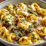 Creamy Ranch Tortellini with Beef