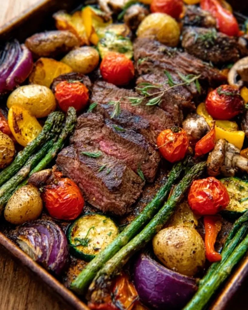 Balsamic Steak & Veggie Sheet Pan