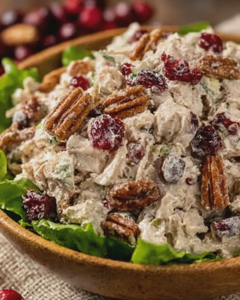 Creamy Cranberry Pecan Chicken Salad