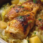 Juicy Slow Cooked Chicken with Buttery Tender Cabbage