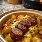 Creamy Cheesy Beef Sausage and Potatoes