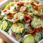 Creamy Turkey Bacon Cucumber Salad