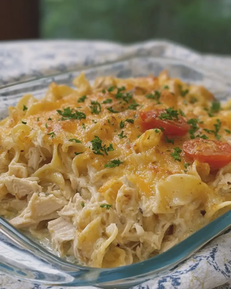 4-Ingredient Amish Chicken and Egg Noodle Casserole