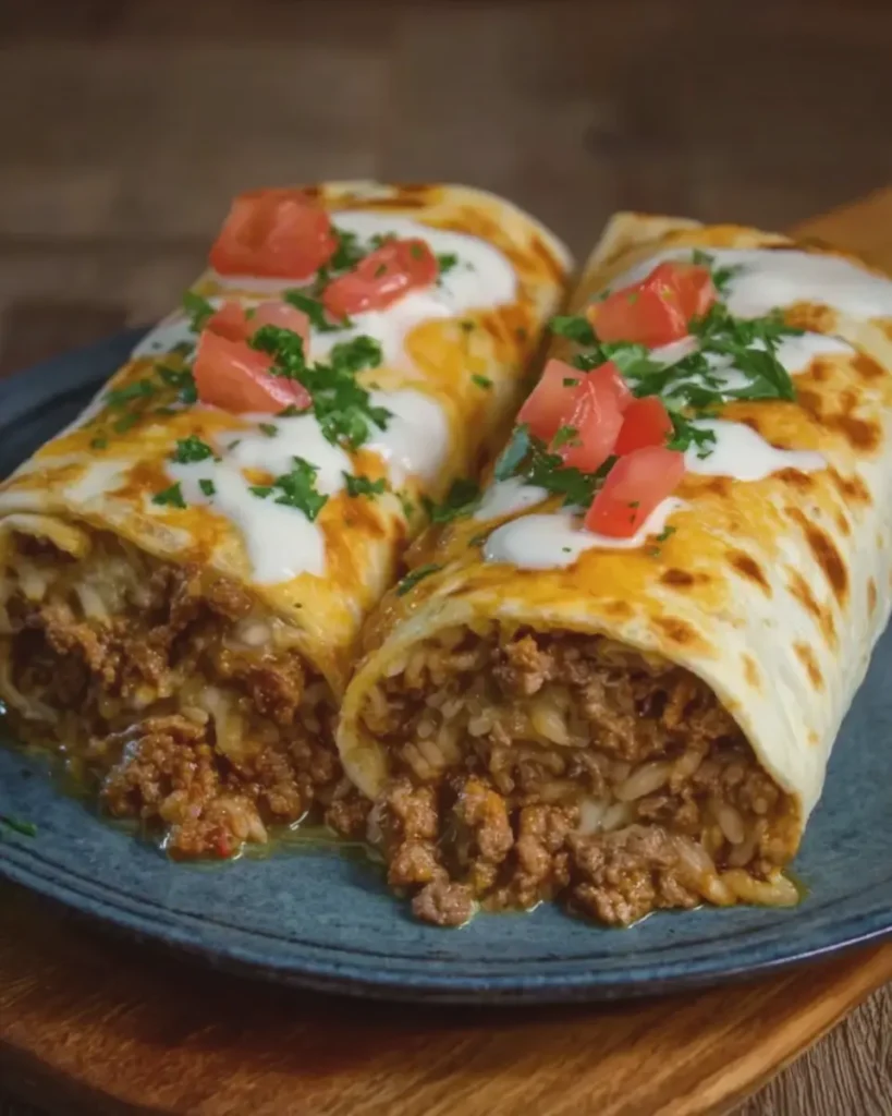 Creamy Beef Burritos