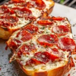 Turkey Pepperoni Pizza Bread