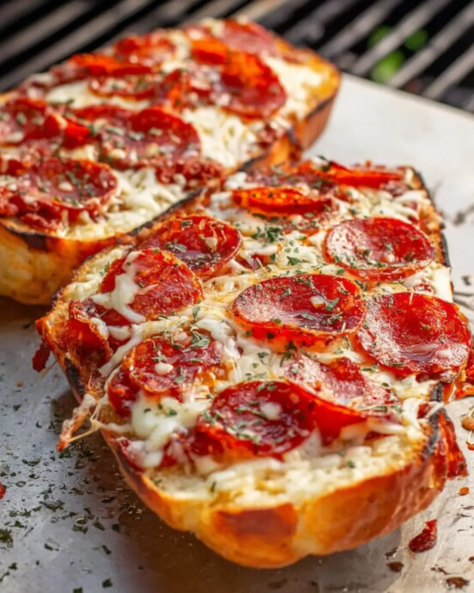 Turkey Pepperoni Pizza Bread
