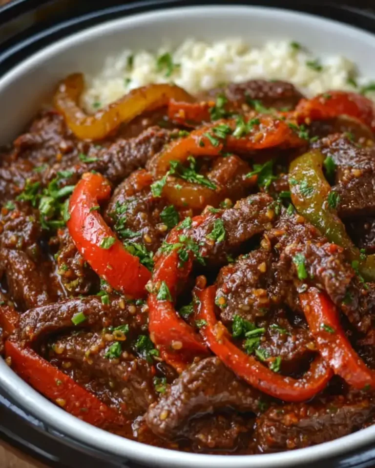 Crock Pot Beef Pepper Steak