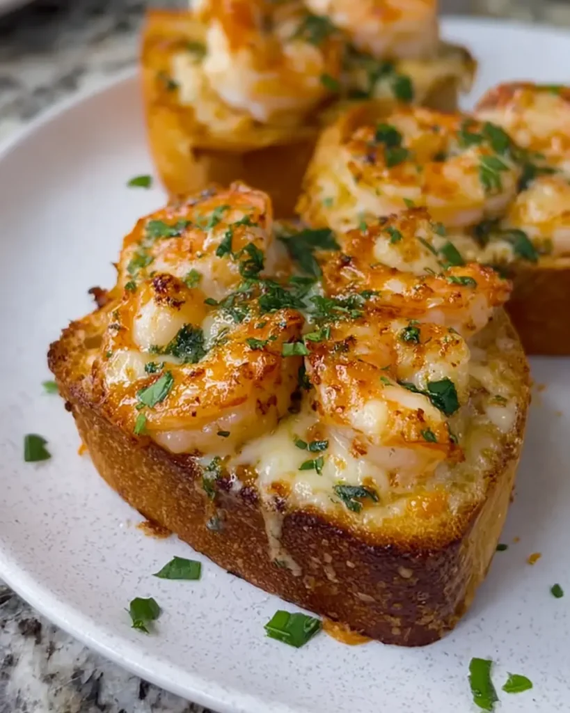 Cheesy Garlic Butter Shrimp and Crab Toast Bombs