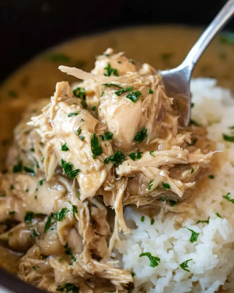 Easy Slow Cooker Chicken Gravy Bowl