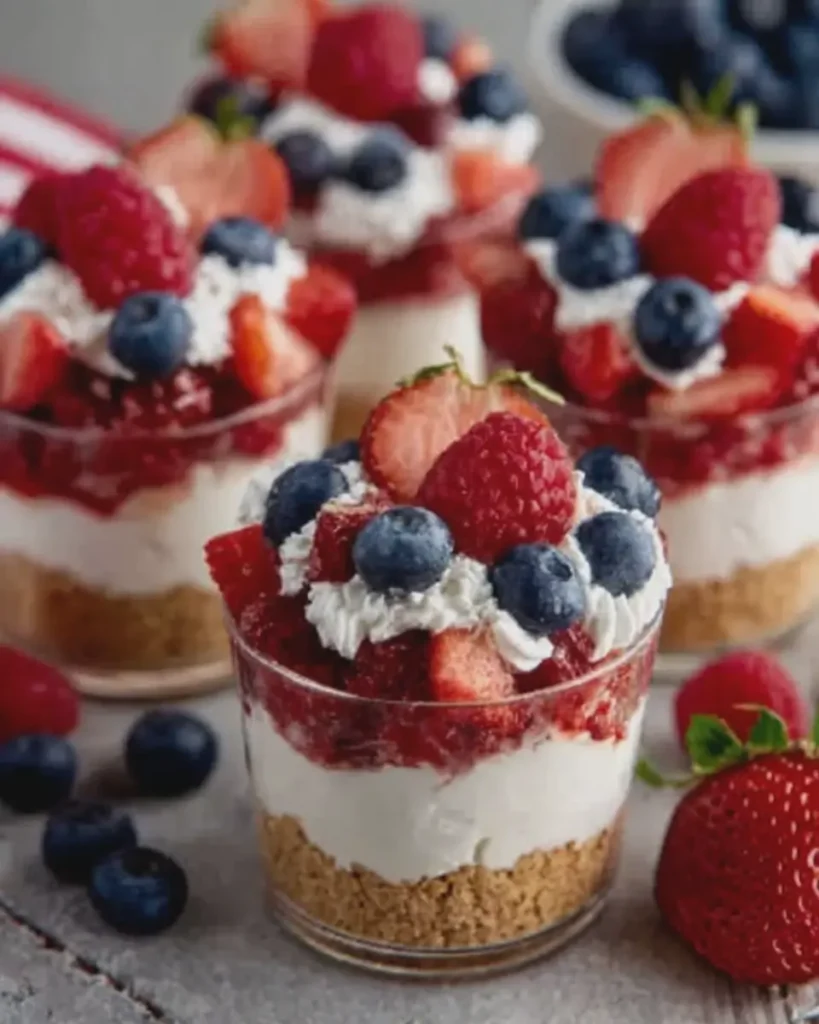 No-Bake Berry Cheesecake Dessert Cups
