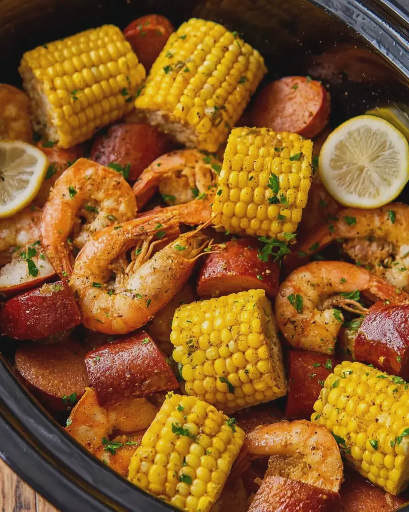 Easy Crock Pot Shrimp Boil
