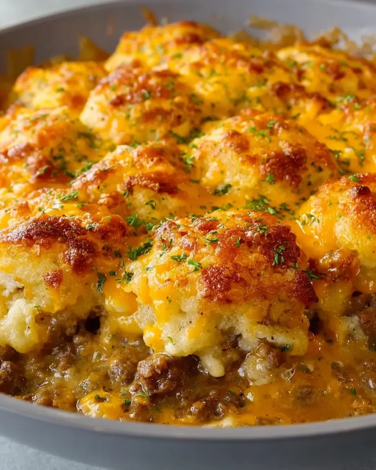 Cheddar Bay Hamburger Casserole