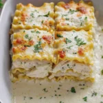 Chicken Alfredo Lasagna Rolls
