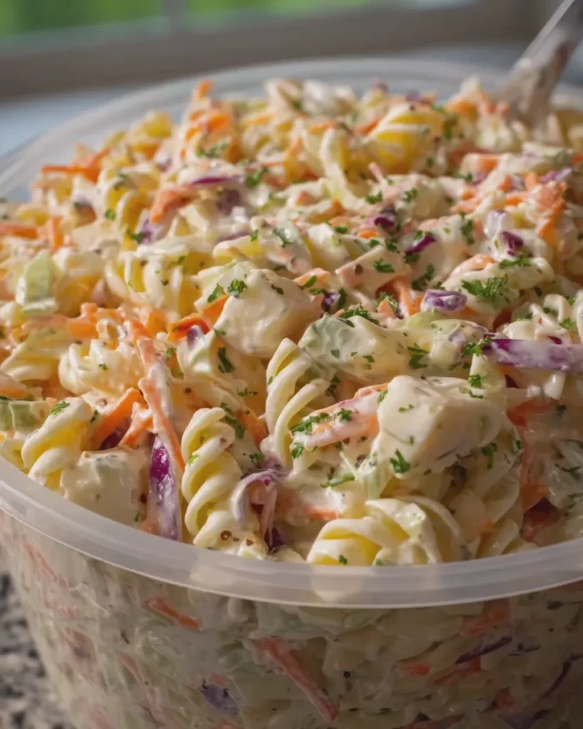 Creamy Coleslaw Pasta Salad