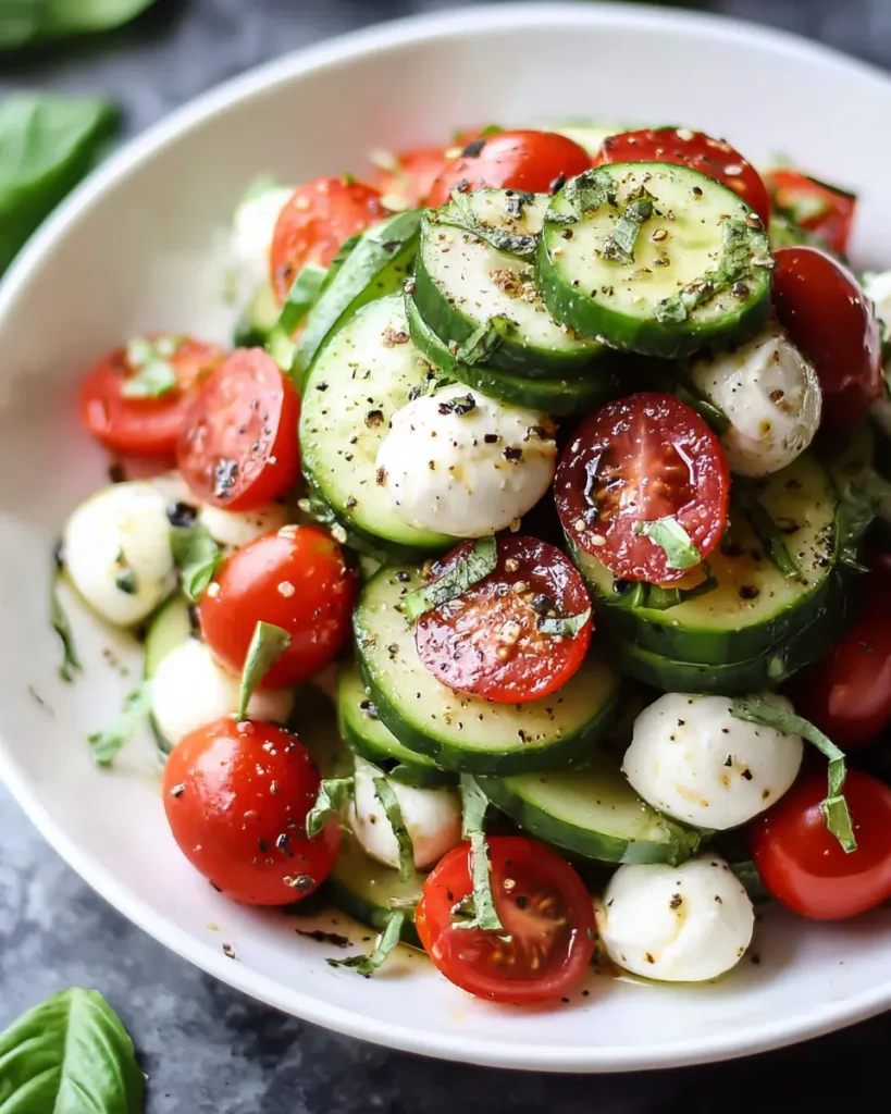 Cucumber Caprese Salad