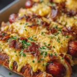 Crispy Cheesy Baked Hot Dogs