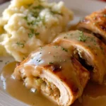 Turkey Gravy Roll Ups with Mashed Potatoes