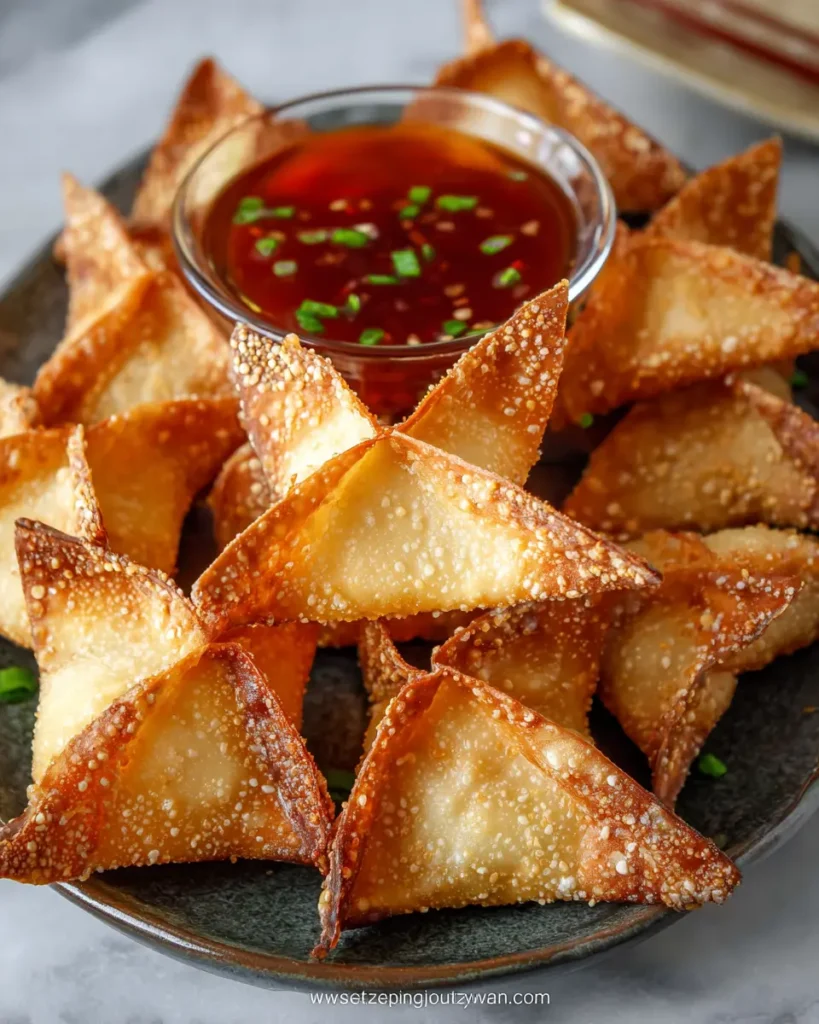 Crispy Air Fryer Crab Rangoon