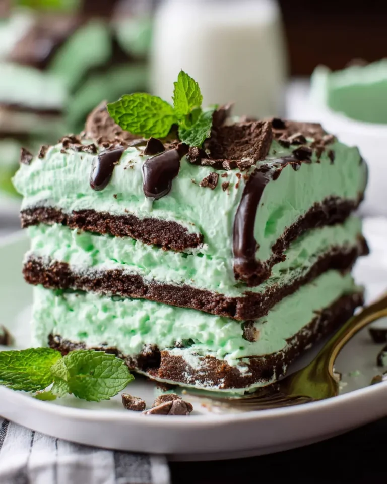 Mint Chocolate Chip Icebox Cake