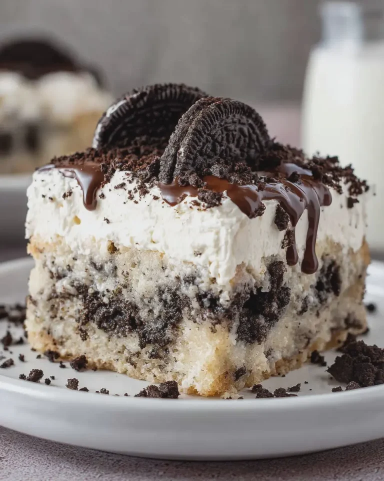Cookies and Cream Poke Cake