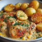 Crockpot Cheddar Ranch Chicken with Corn & Baby Potatoes