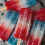 Homemade 4th of July Bomb Pop Freezer Pops