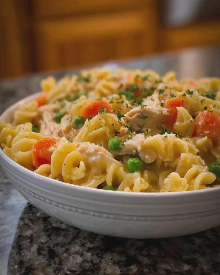 Crockpot Chicken Pot Pie Pasta