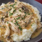 Slow Cooker Chicken and Gravy over Mashed Potatoes