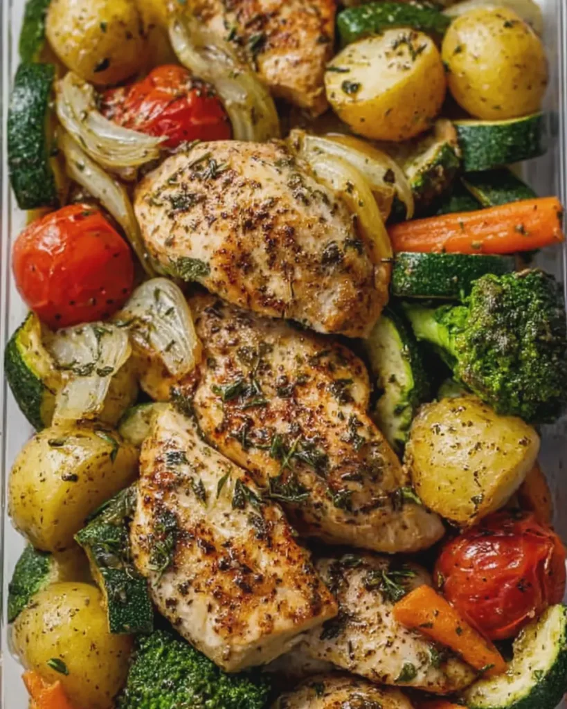 Garlic Herb Chicken Veggie Meal Prep