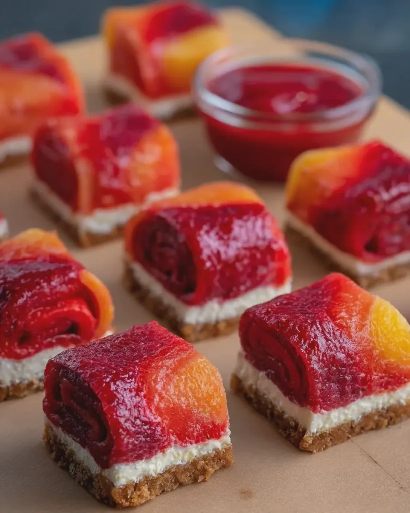 Fruit Roll-Ups Cheesecake Bites Cold Sweet and Easy