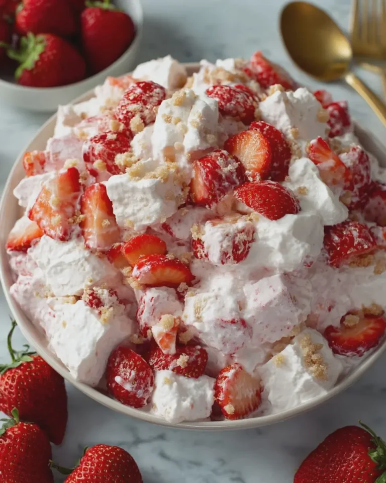 Heavenly Strawberry Shortcake Fluff Salad