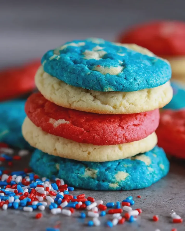 Patriotic Cake Mix Cookies