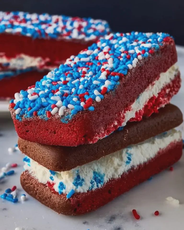 No-Bake Patriotic Red, White & Blue Ice Cream Sandwiches Everyone Will Love