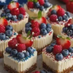 4th of July Cheesecake Graham Bites