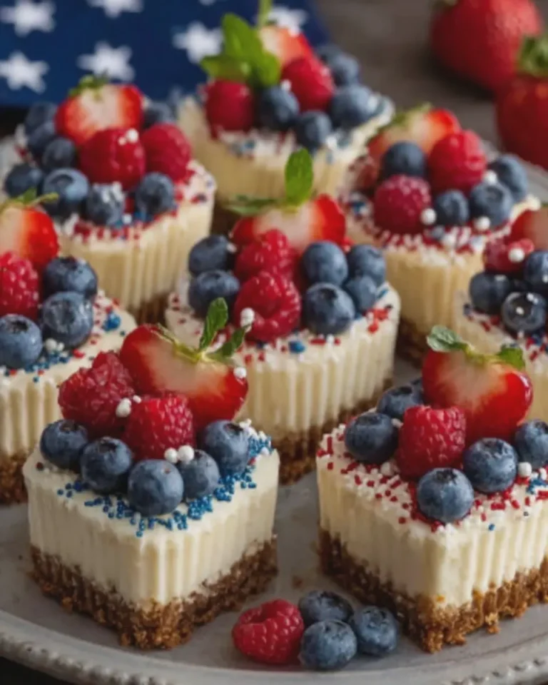 4th of July Cheesecake Graham Bites
