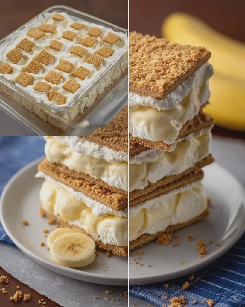 Frozen Banana Pudding Graham Freezer Sandwiches