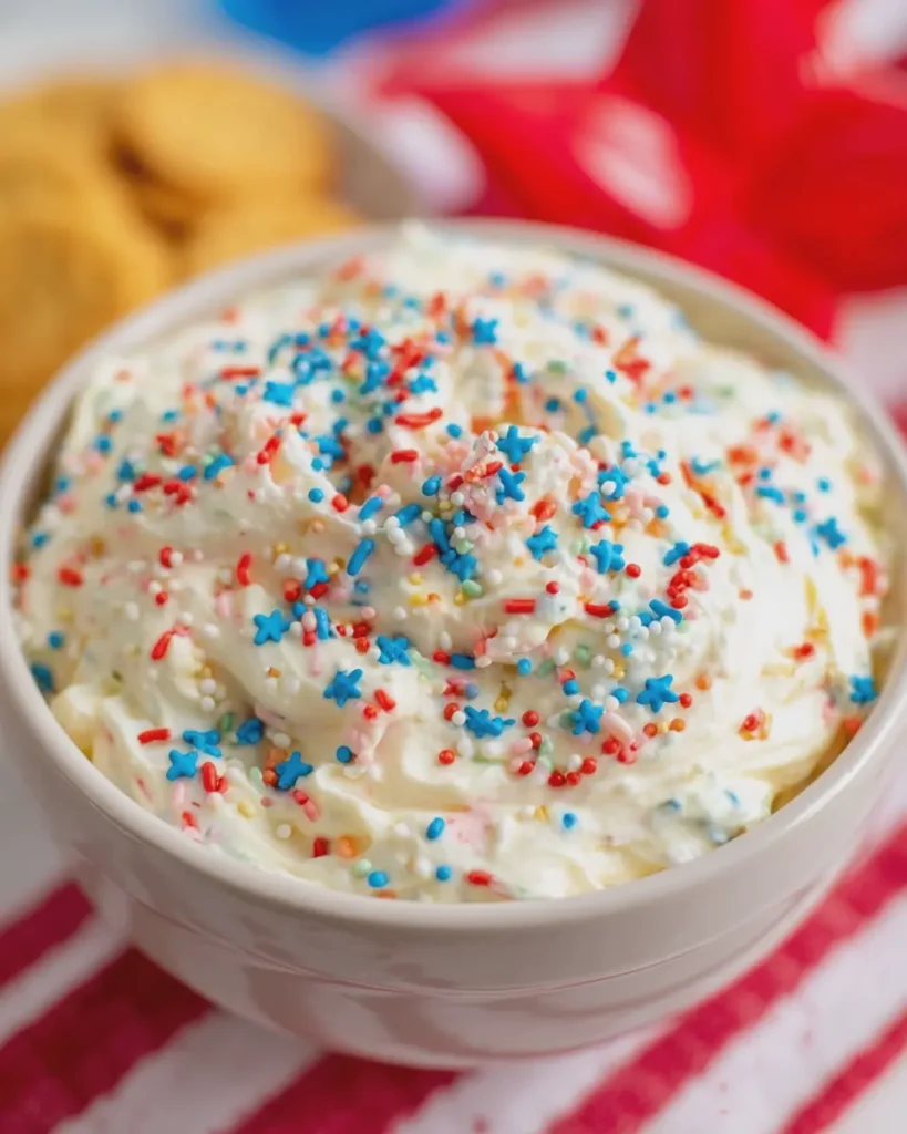 4th of July Funfetti Cake Mix Dip
