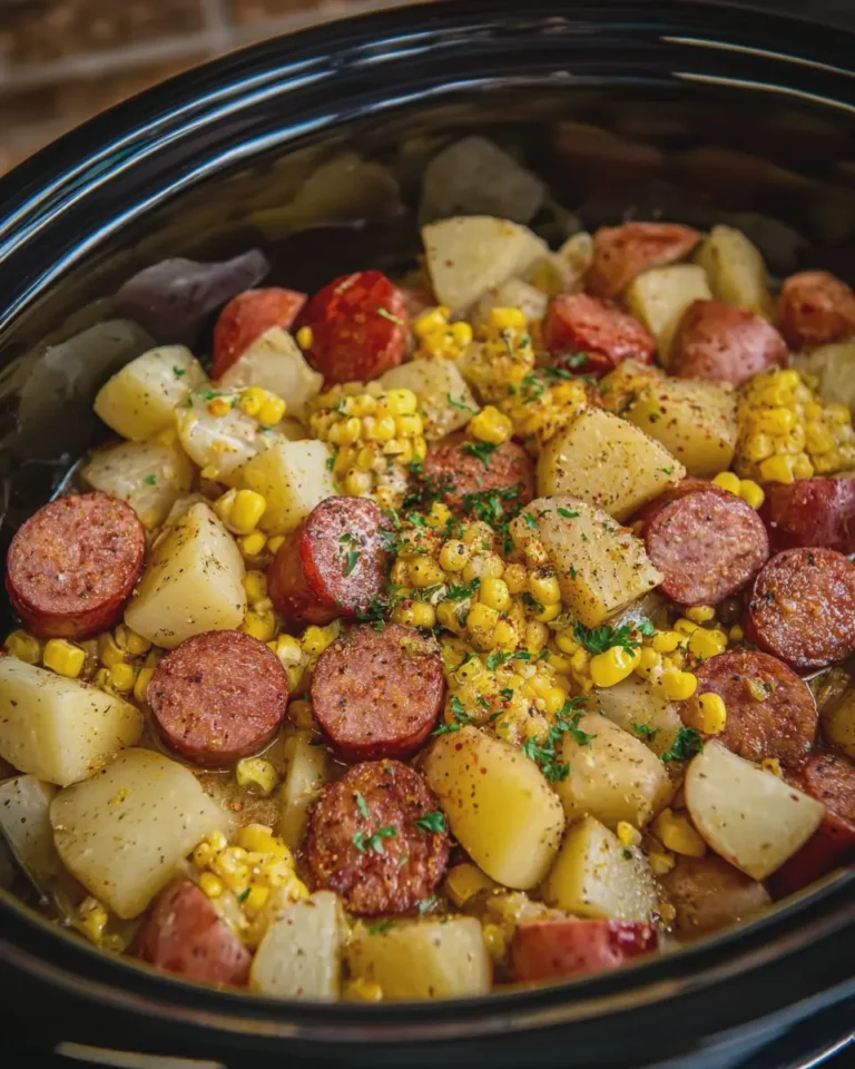 Crockpot Sausage Corn Red Potatoes