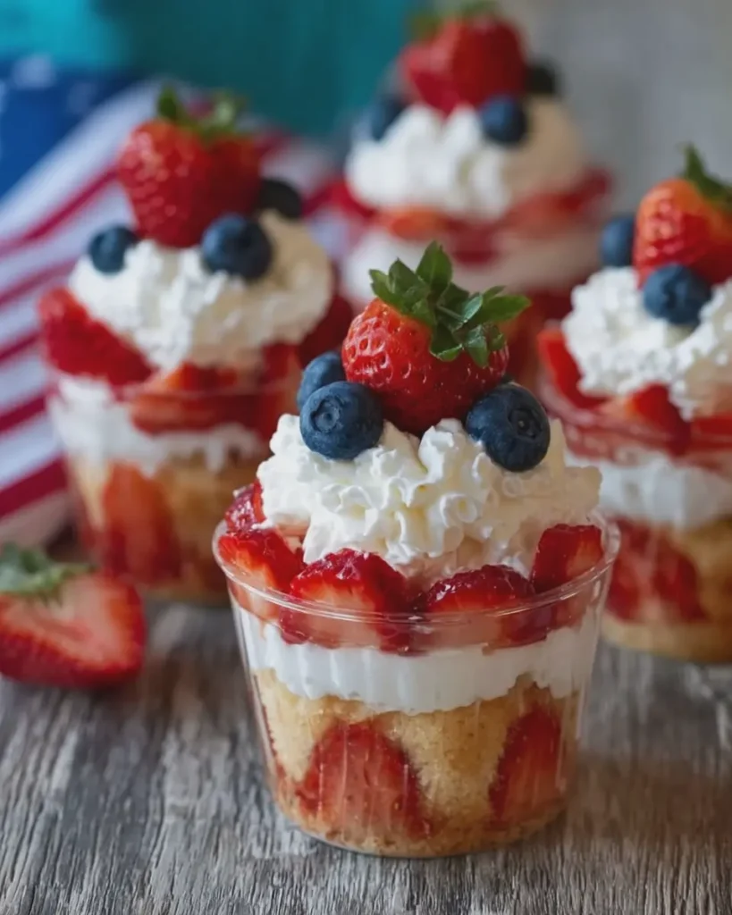 Memorial Day Strawberry Shortcake Cups Creamy Fruity Easy