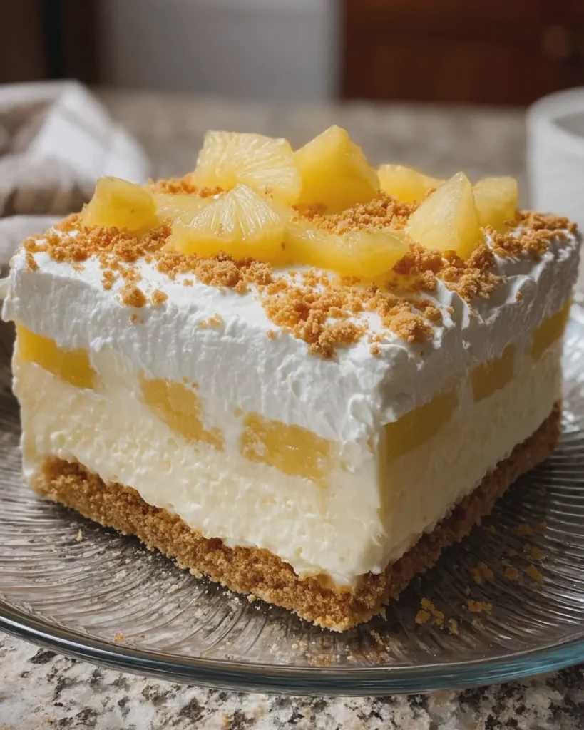 No Bake Pineapple Cream Dessert