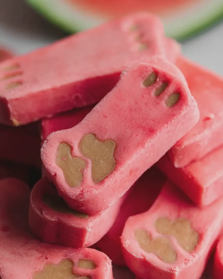 Frozen Watermelon Peanut Butter Dog Treats