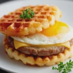 Sausage Egg Waffles