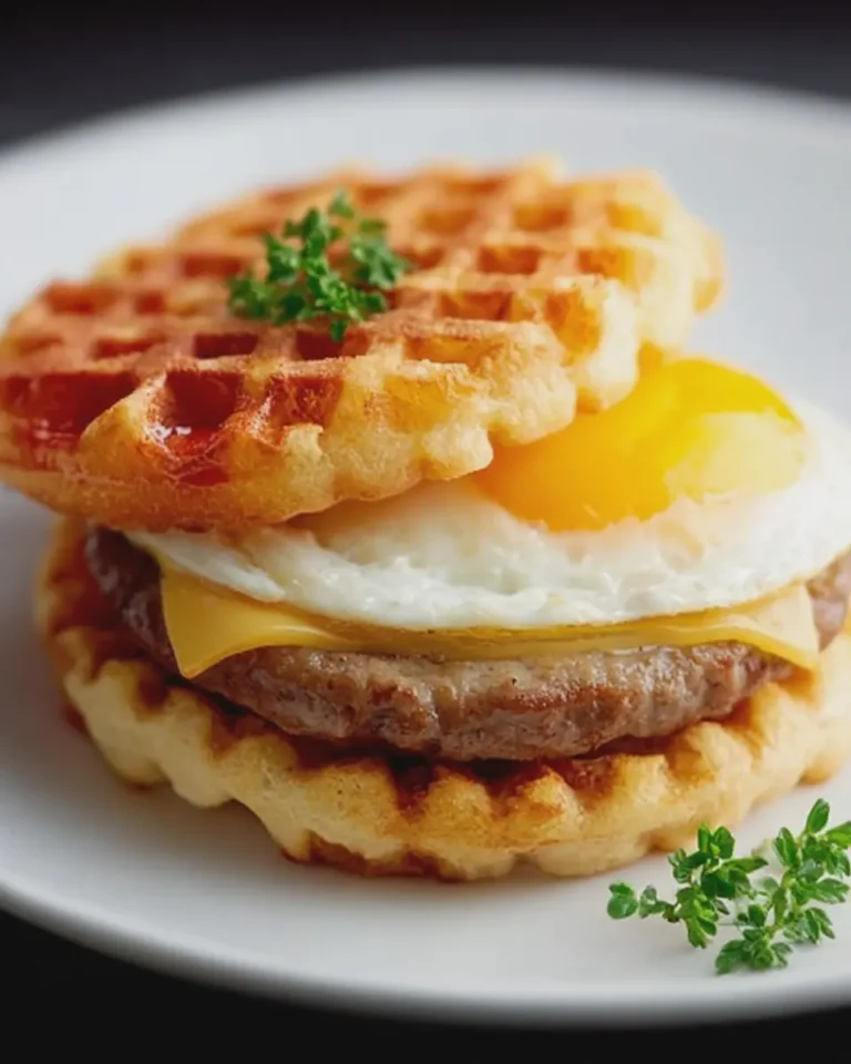 Sausage Egg Waffles