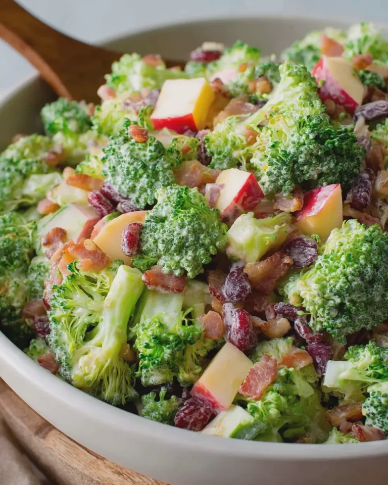 Honeycrisp Broccoli Salad Recipe Easy and Delicious with Turkey Bacon