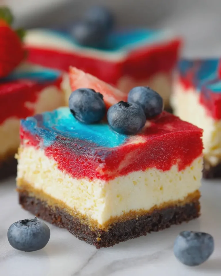 Red White and Blue Cheesecake Bars